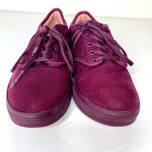 Vans Off the Wall Old Skool Women's Low Canvas Shoes Sneakers Sz 8 Burgundy Maro